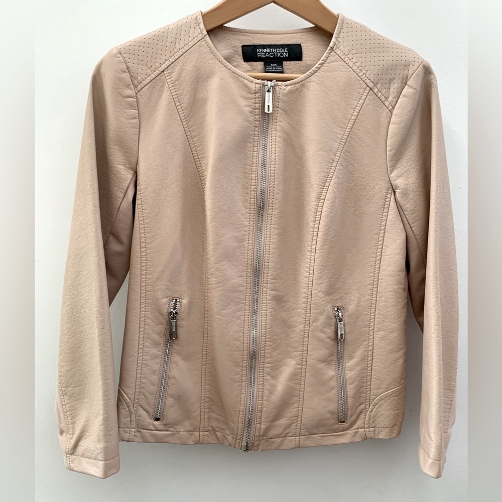 Kenneth Cole Reaction Moto Faux Leather Jacket